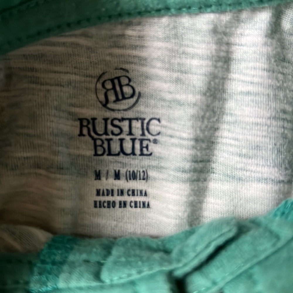 Rustic Blue Kids Collared Shirt. - Picture 2 of 3